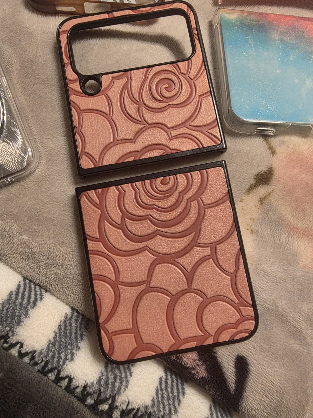Galaxy-style Pink Floral & Gradient Phone Case Collection